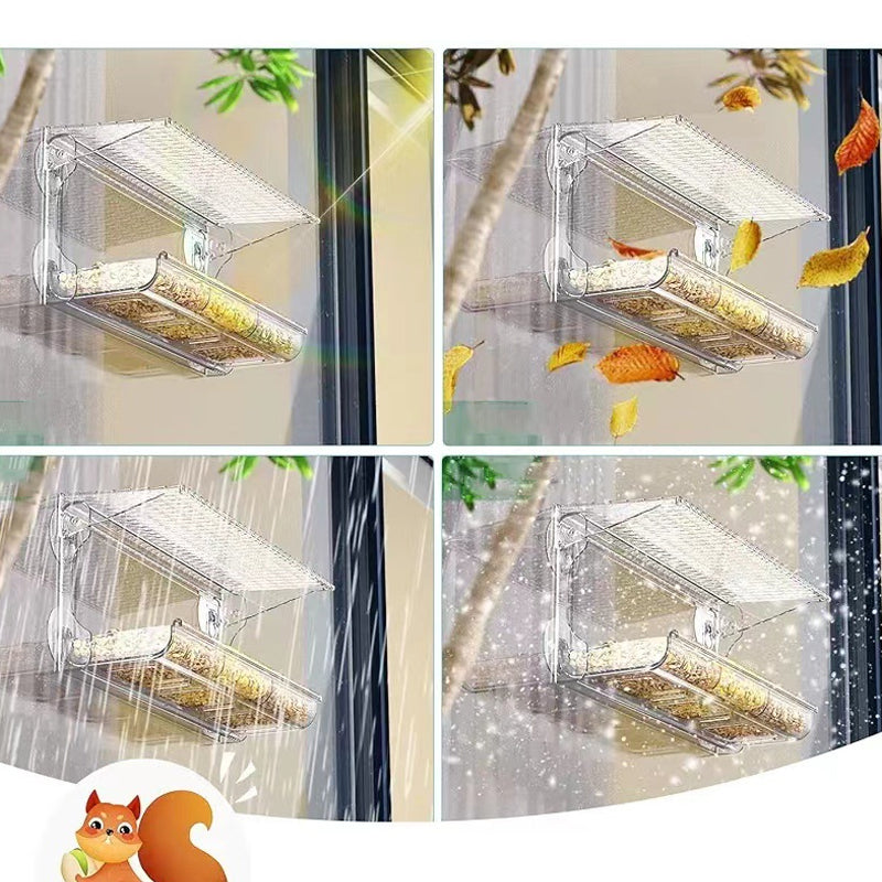 Easy Install Suction Cup Bird House with Clear Window