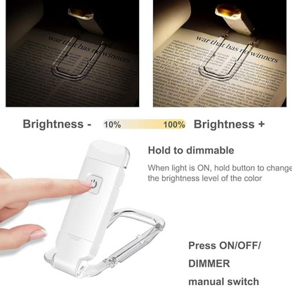 Portable LED Reading Lamp, Rechargeable Clip Light