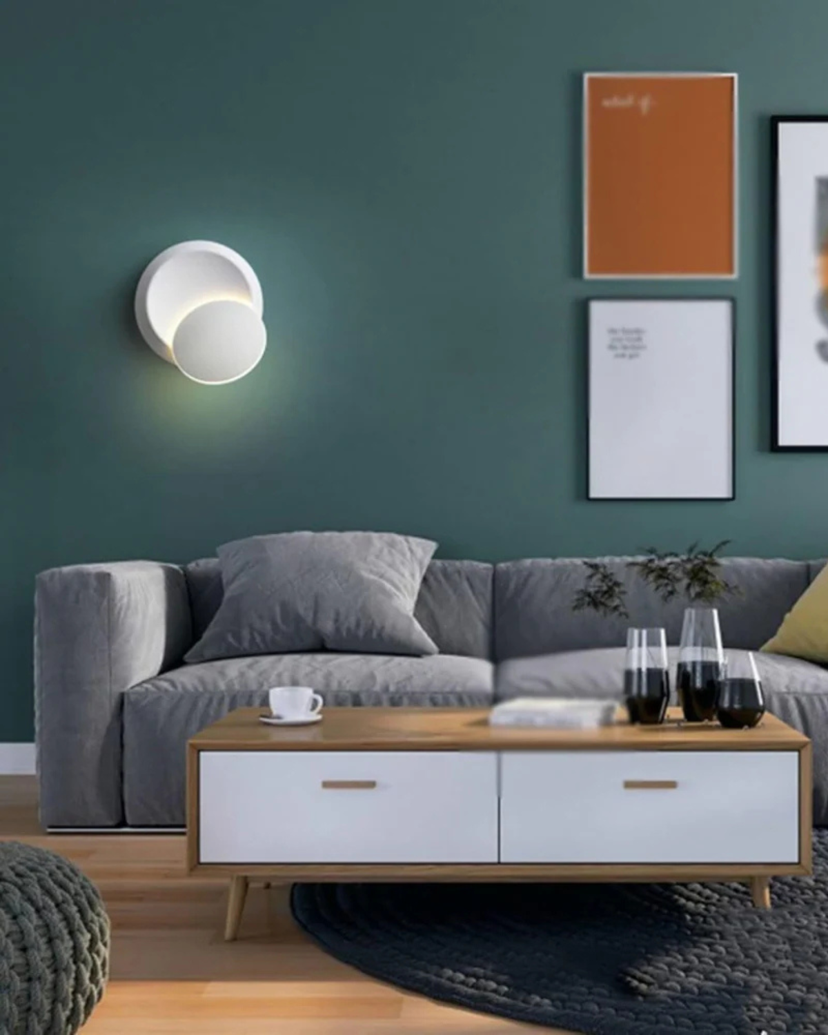 Stylish Wall Lamp with Round Glow Ambient Light