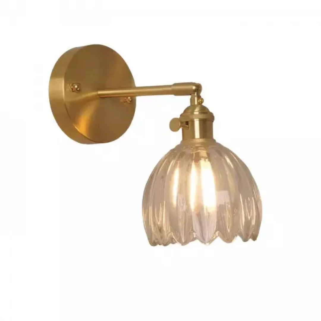 Vintage Glass Tulip Wall Light - Fesara