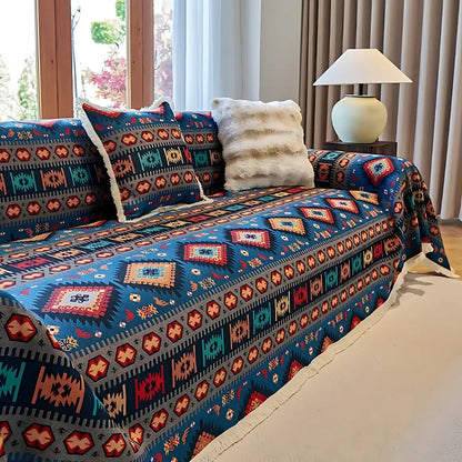 Colorful Chic Sofa Throw Waterproof Reversible Patterned Design - Fesara