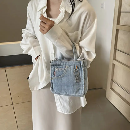 Fashionable Blue Small Cross Body Purse Bag