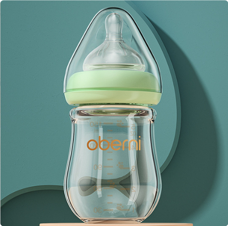 Gentle Baby Bottle with Silicone Nipple - Safe Anti Colic