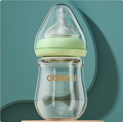 Gentle Baby Bottle with Silicone Nipple - Safe Anti Colic