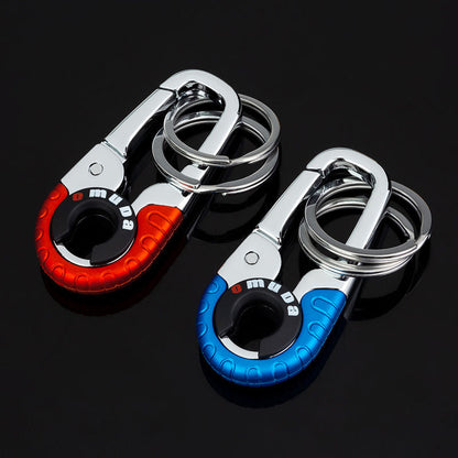 Unique Silver Tone Metal Keychain