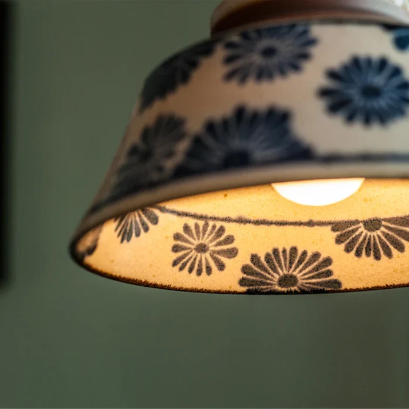 Vintage Style Ceramic Hanging Lamp