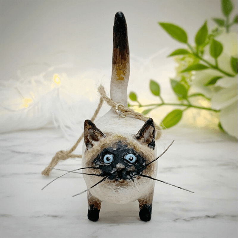 Personalized Handmade Kitty Xmas Tree Decoration