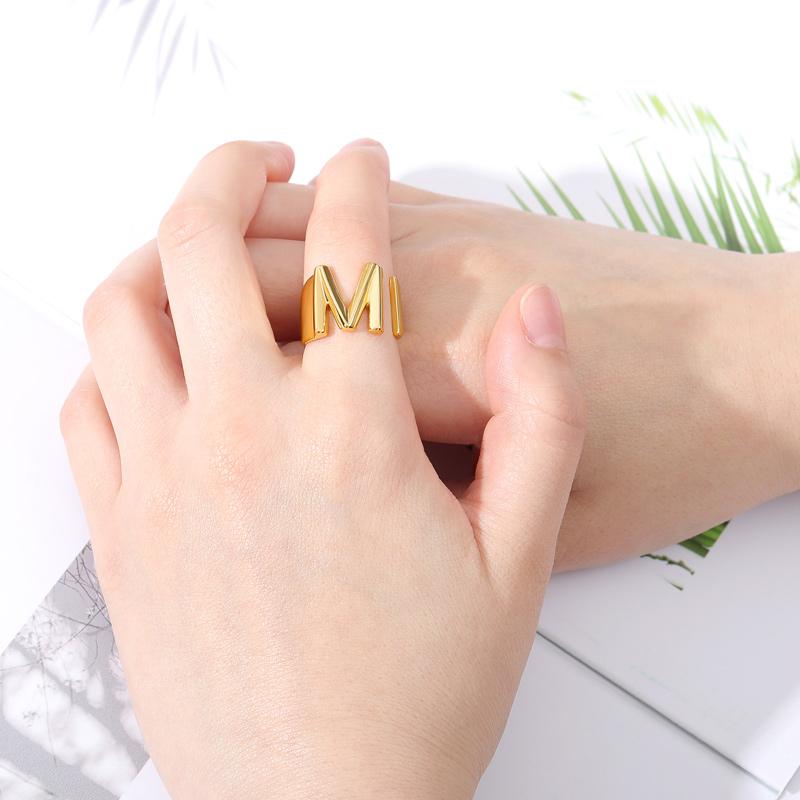 Personalized Alphabet Letter Ring