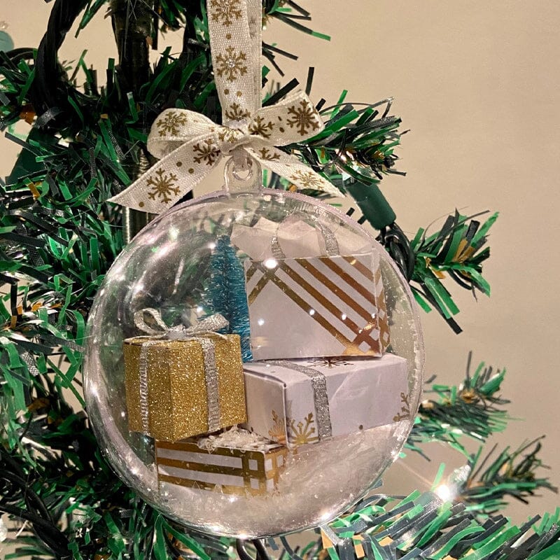 Clear Glass Christmas Ball Ornament