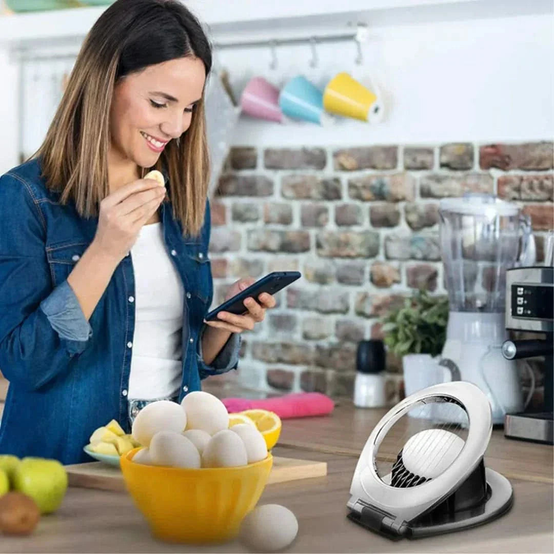 Premium 3-in-1 Stainless Egg Cutter