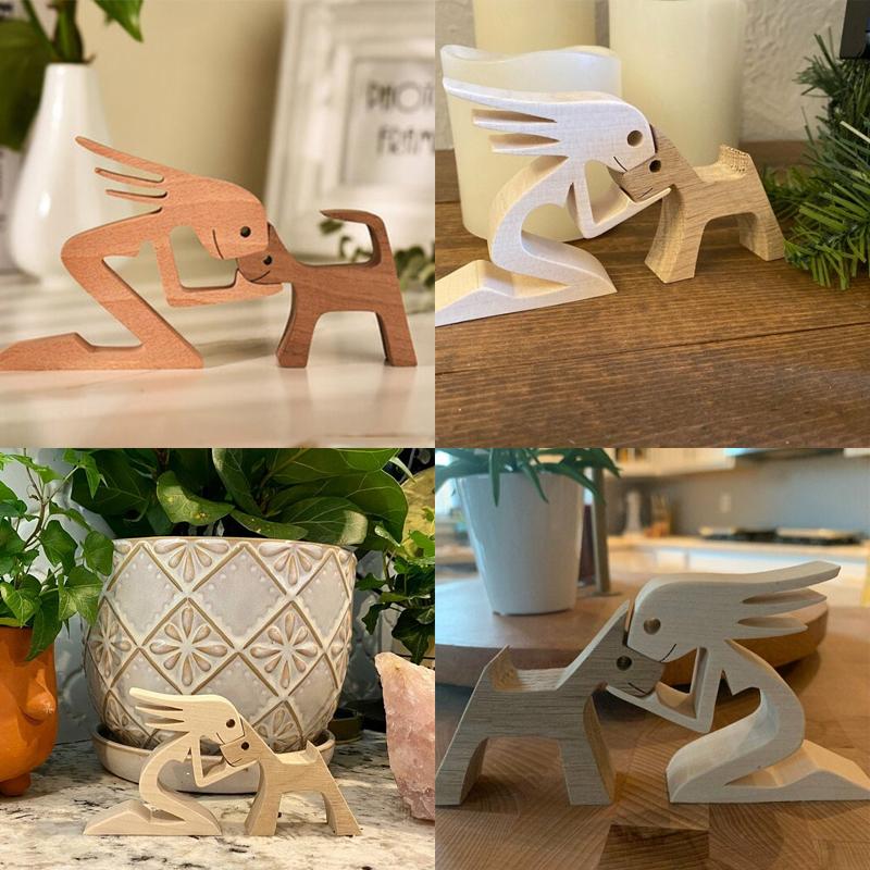 Cute Animal Figurine Wood Home Decor