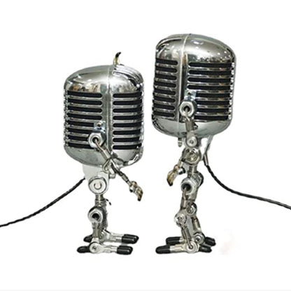 Vintage Style Microphone Robot Figure