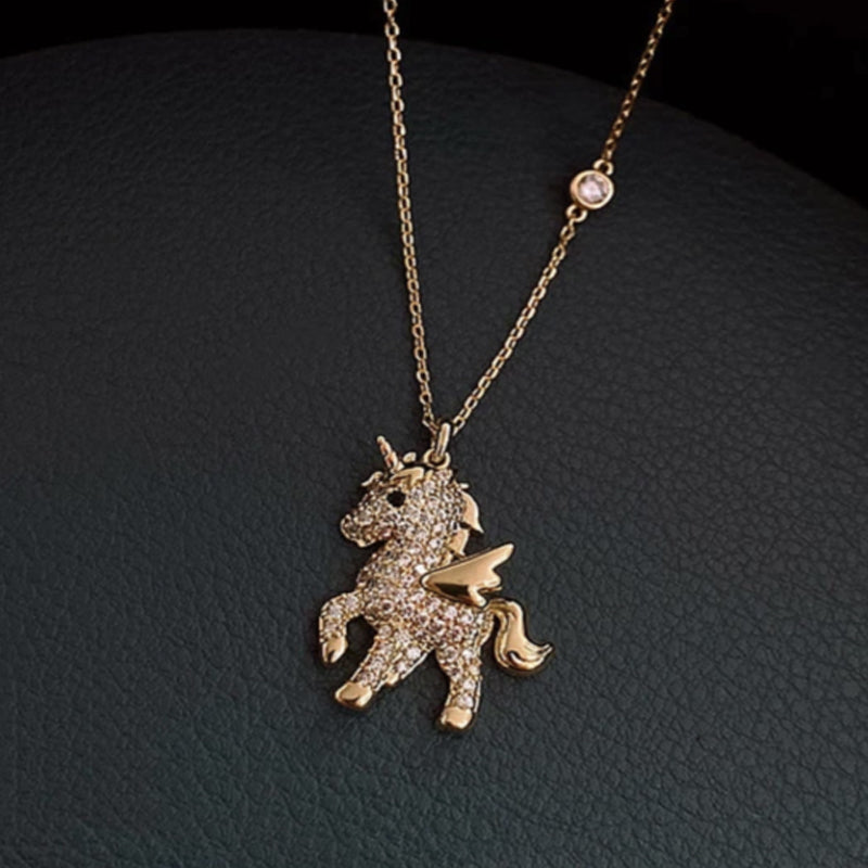 Beautiful Winged Unicorn Pendant Necklace