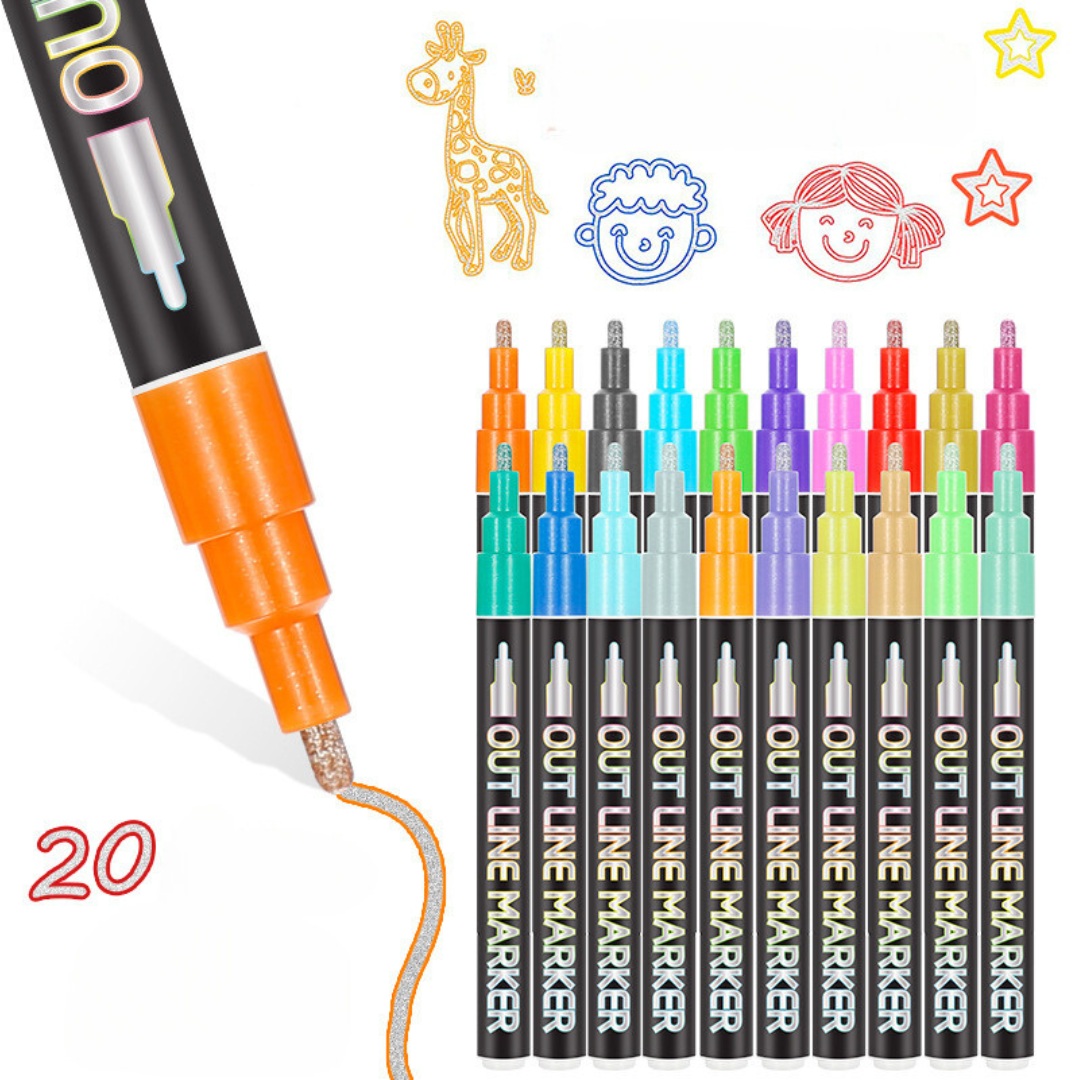 Vibrant Colorful Art Markers