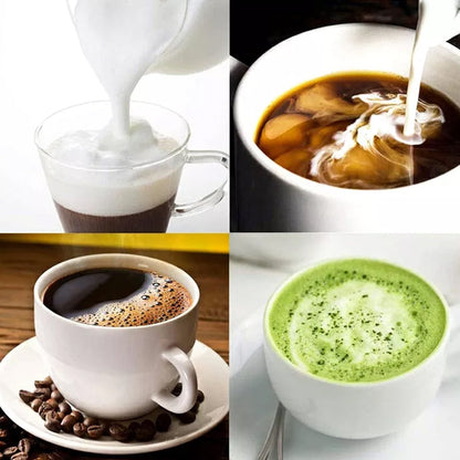 Compact Electric Milk Frother in Stainless Steel