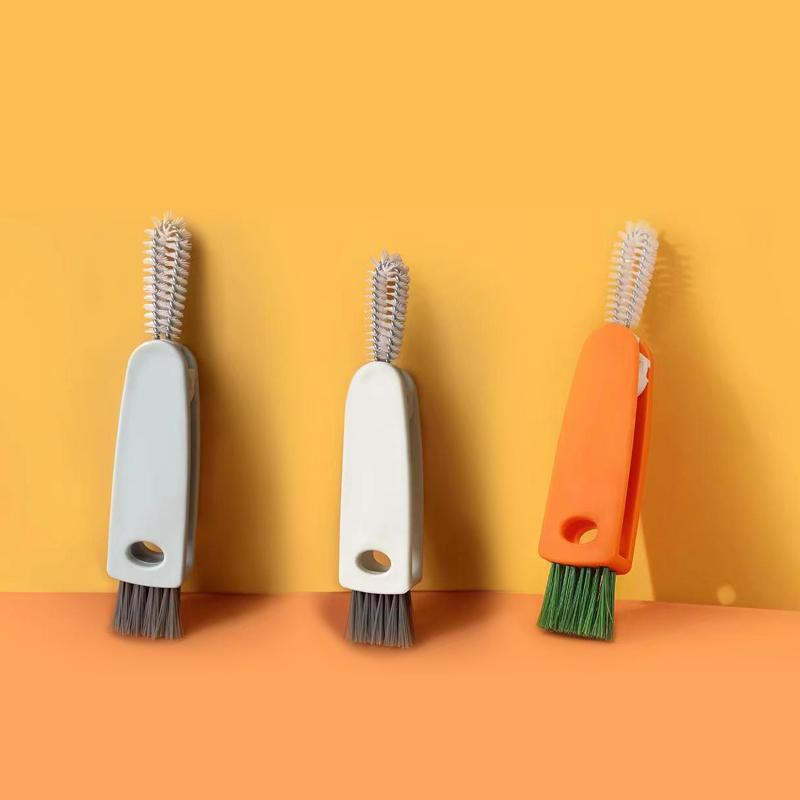 Practical 3-in-1 Cup Lid Cleaning Brush Tool