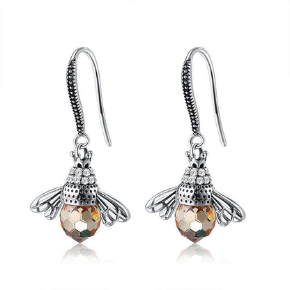 Colorful Honey Bee Drop Earrings