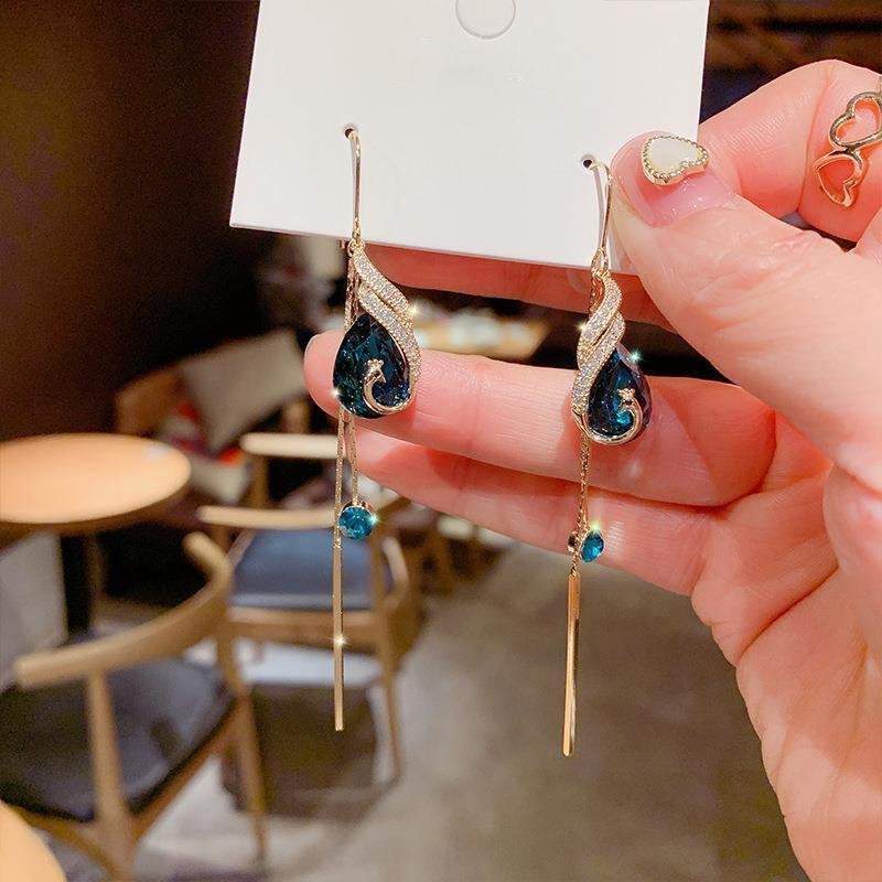Colorful Bird Drop Earrings