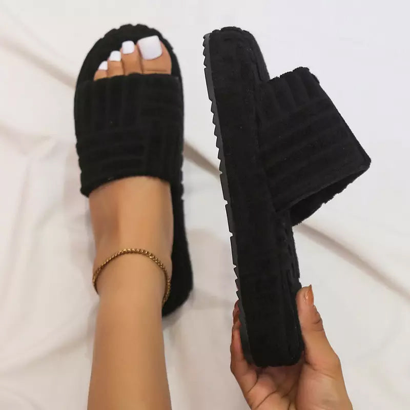 Plush Fuzzy Slippers for Home
