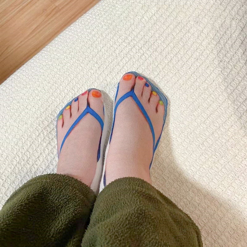 Fashionable Nail Art Crew Socks