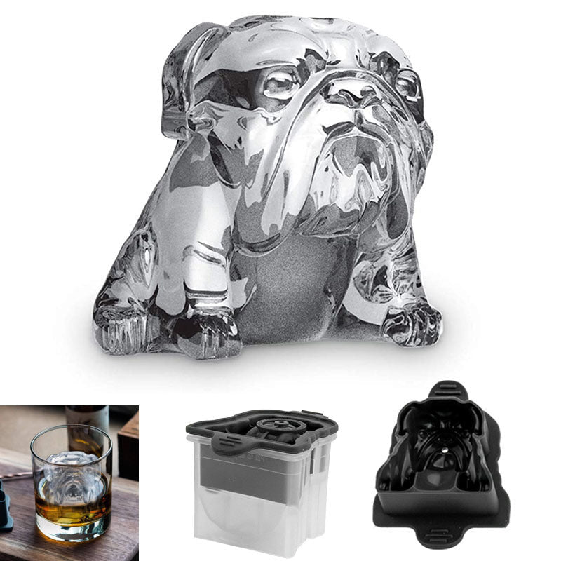 Fun Bulldog Silicone Ice Cube Tray