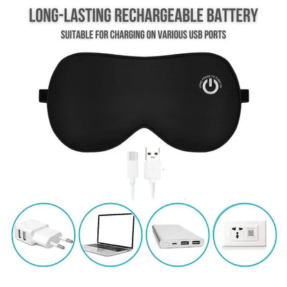 Warm Rechargeable Sleep Eye Mask Compact Cordless Design