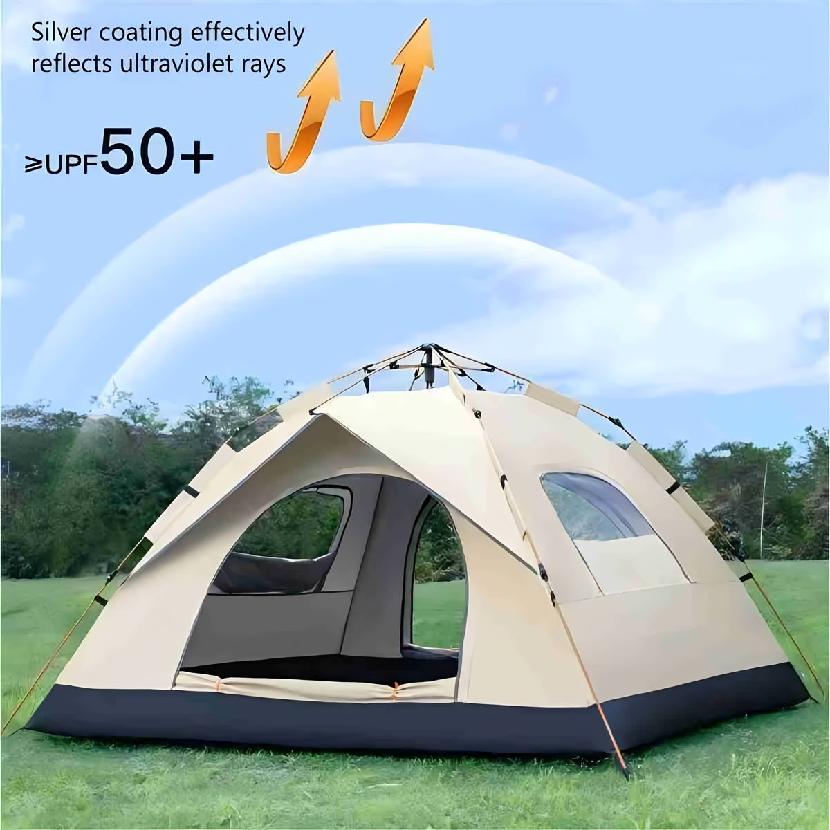 Easy Setup 4 Person Pop Up Waterproof Tent