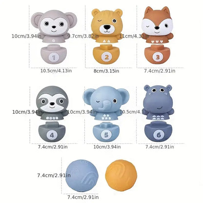 Colorful Kids Animal Building Blocks Set
