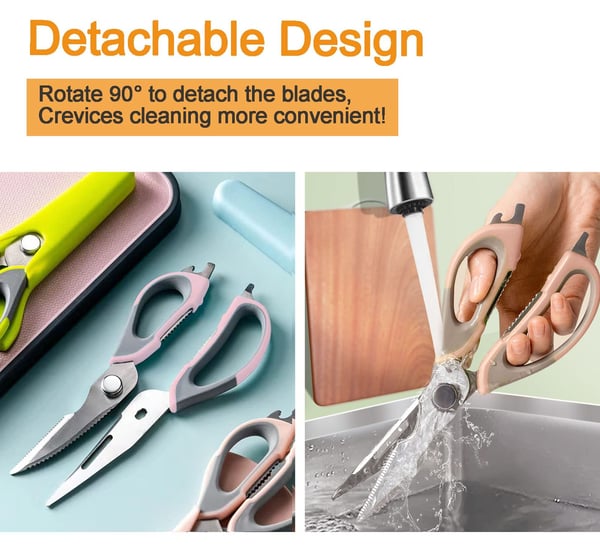 Premium 5-in-1 Kitchen Shears for Easy Food Cutting
