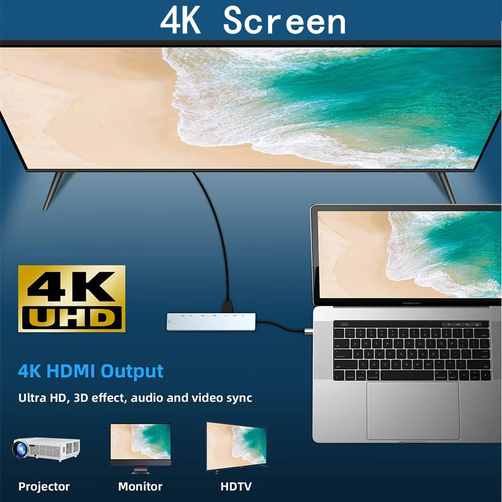 Universal USB-C Multiport Adapter Docking Station