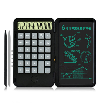 Compact 2-in-1 Calculator with Erasable Note Pad