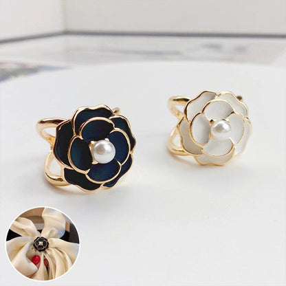 Elegant Floral Scarf Clip