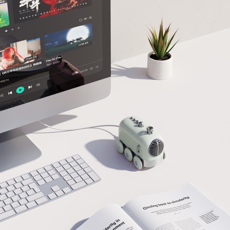 Vintage Portable Bluetooth Speaker Mini Train Shape - Fesara