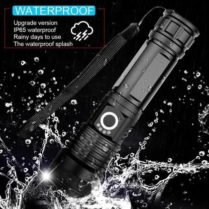 Powerful 90000 Lumen Rechargeable LED Flashlight Torch