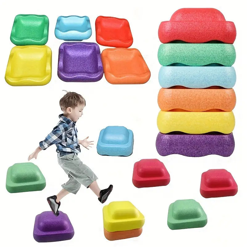 Colorful Kids Stacking Building Blocks