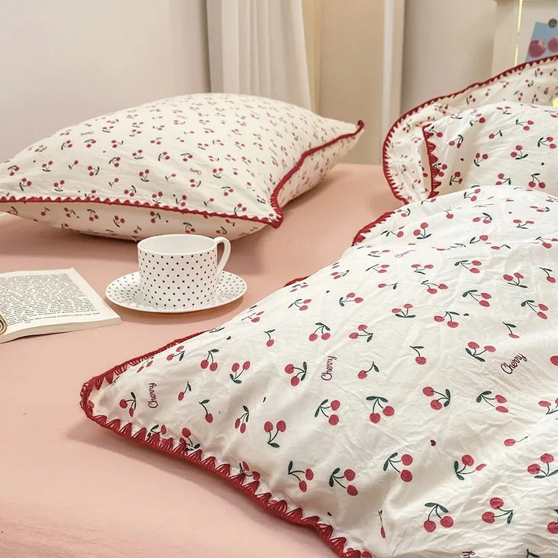 Beautiful Floral 4 Piece Bed Sheet Set - Fesara