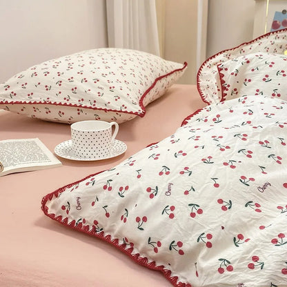 Beautiful Floral 4 Piece Bed Sheet Set - Fesara