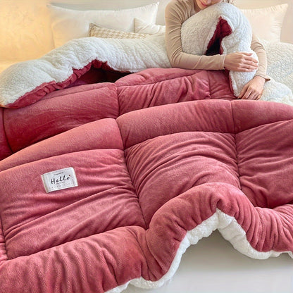 Cozy Cabin Plush Fleece Duvet Blanket