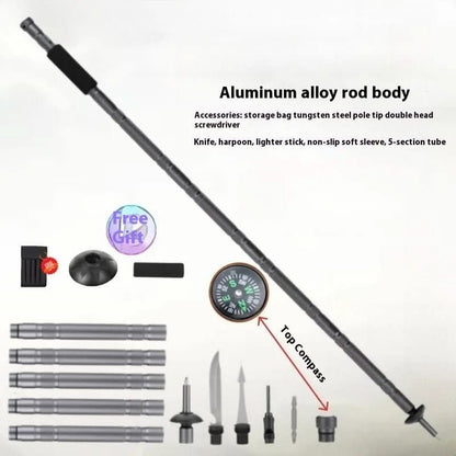 Durable Hiking Staff with Multi Tool for Outdoor Use