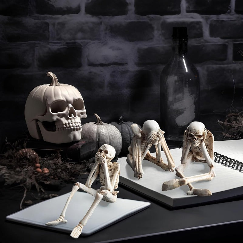 Spooky Resin Skull Decor Figurines