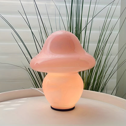 Beautiful Glass Mushroom Table Lamp