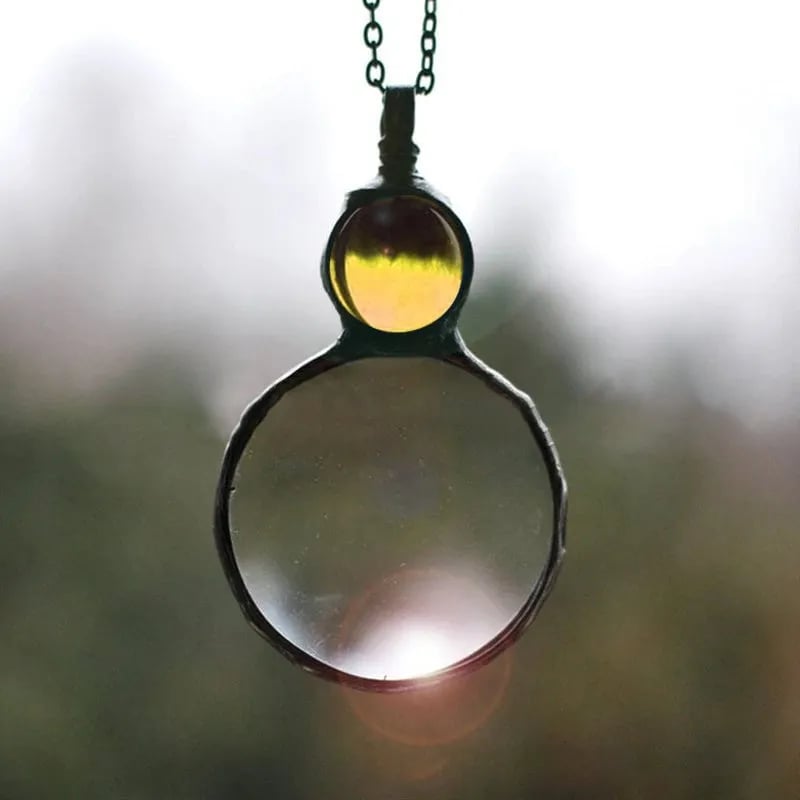 Elegant Magnifier Pendant Necklace