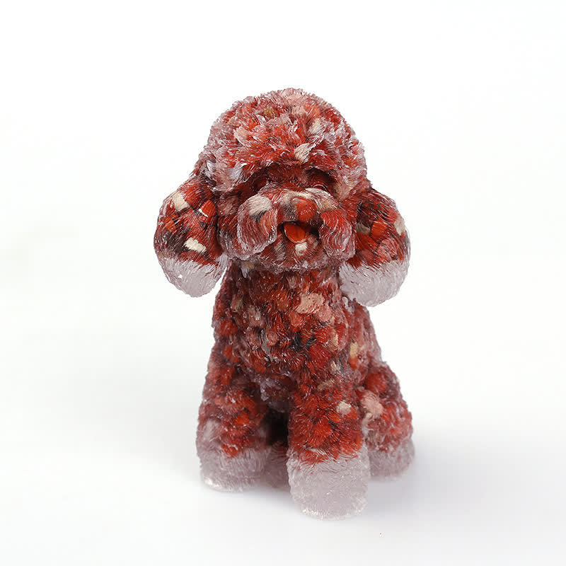 Sparkling Crystal Dog Gemstone Figurine Ornament