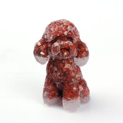 Sparkling Crystal Dog Gemstone Figurine Ornament