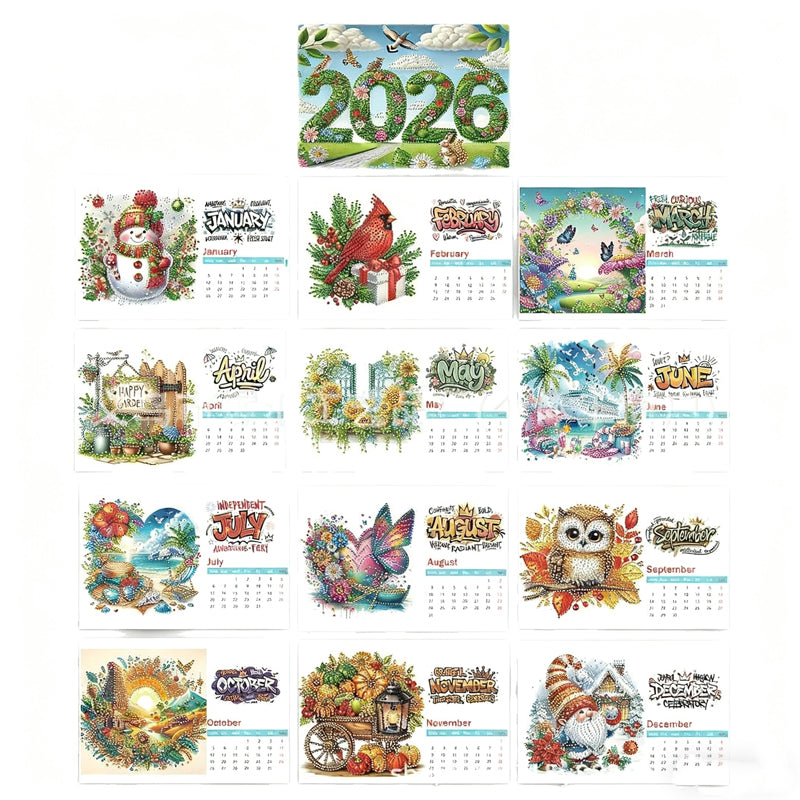 Sparkly 2026 Customizable Desk Calendar