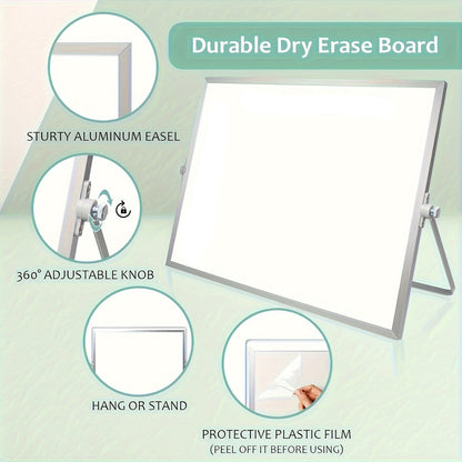Double Sided Magnetic Whiteboard for Home and Office