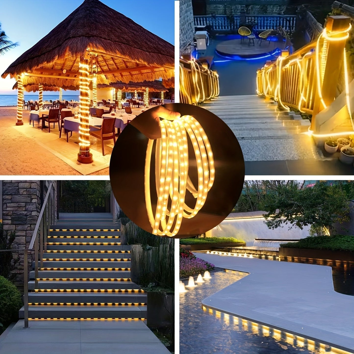 Flexible Outdoor Solar LED Tube Light with Remote