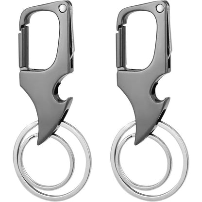 Practical 3-in-1 Keychain Clip with Zinc Alloy