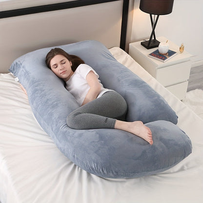 Comfortable J-Shaped Pregnancy Pillow