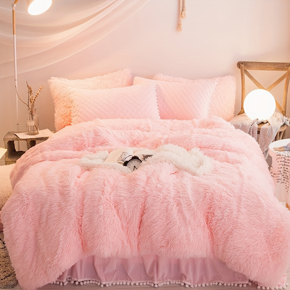 Soft Plush Velvet Duvet Cover Set for Cozy Bedding
